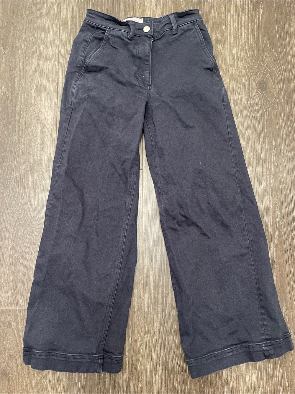 Everlane Navy Wide-Leg Trousers Size 0/26” waist